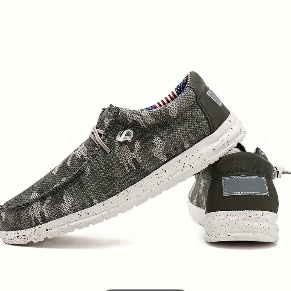 Lightweight Loafers Camouflage Casual Shoes with comfy soft sole size 10